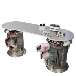 nail manicure table with retail display racks for nails table salon manicur beauty