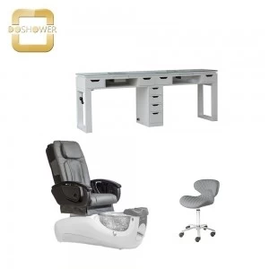 nail salon pedicure chair furniture modern nail salon table with manicure chair supplies china DS-W1898 SET