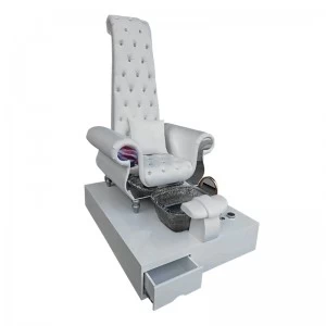 wholesale cheap royal throne pedicure chair high back queen king throne chair with bowl DS-Queen F