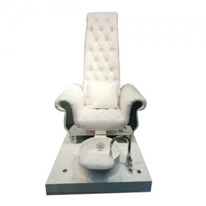 wholesale cheap royal throne pedicure chair high back queen king throne chair with bowl DS-Queen F