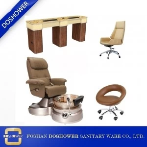 wholesale custom pedicure chairs beauty salon pedicure spa chairs and salon manicure table package manufacturer china DS-T606 SET