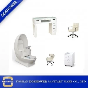 wholesale egg spa pedicure chair station with nail table salon furniture for sale