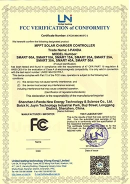 MPPT太阳能控制器FCC认证