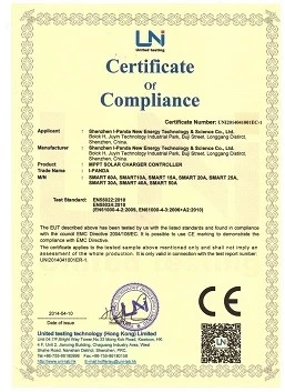 MPPT solar controller CE certification