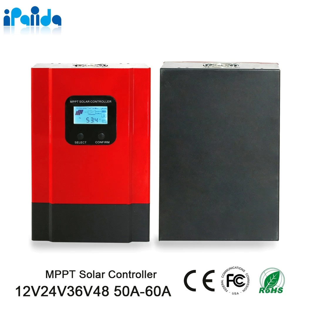جهاز التحكم بالشحن بالطاقة الشمسية MPPT الأكثر مبيعًا من I-Panda- 20A-60A DC12V / 24V / 36V / 48V