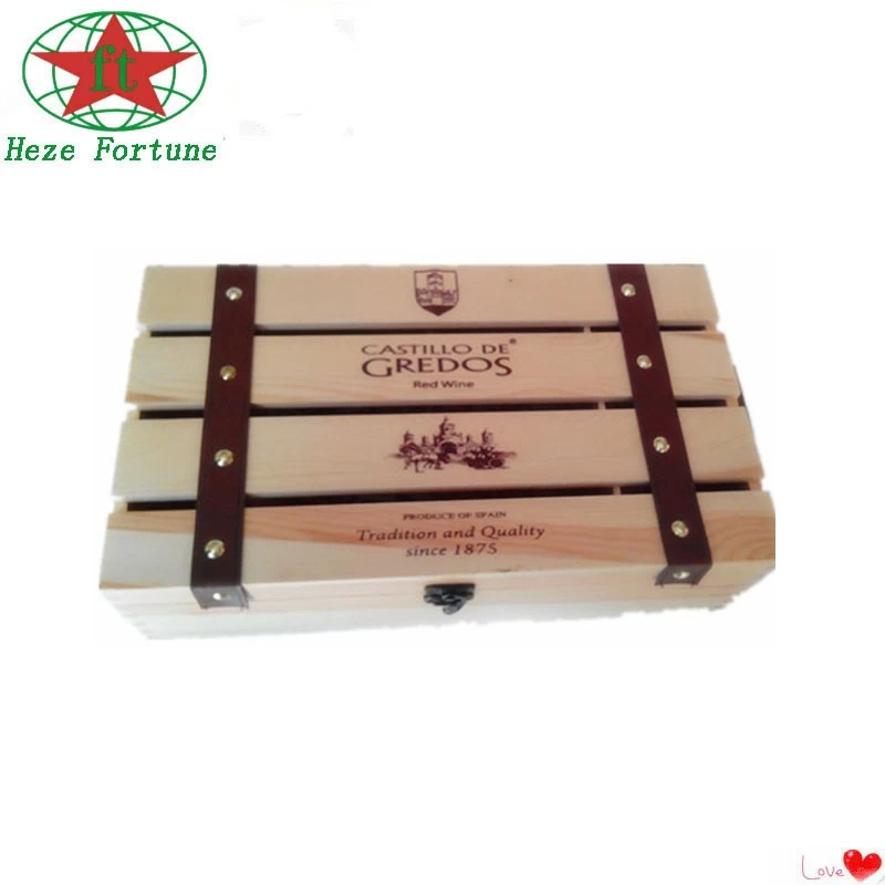 China China handmade pine/paulownia wood wine boxes for sale manufacturer