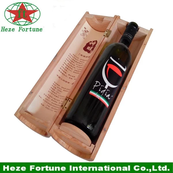 Cina tubo tondo unico regalo bottiglia di vino scatola di legno produttore