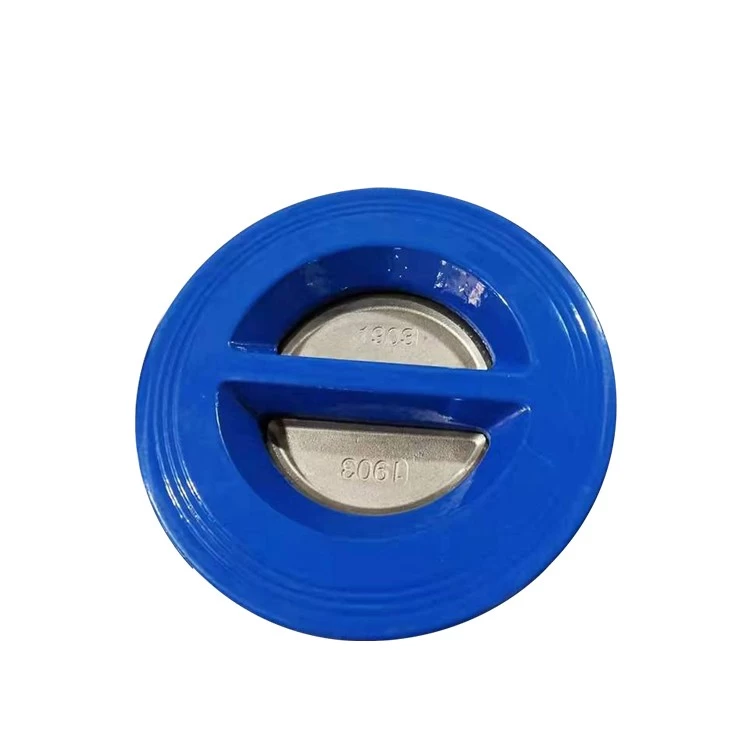 China ANSI DN200 PN16 CF8 cast ductile iron Metal seat butterfly dual plate spring wafer check valve manufacturer