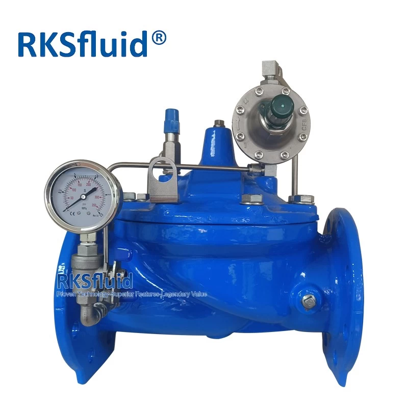 China ANSI JIS pump control valve high quality ductile cast iron pressure reducing control valve PN16 for water manufacturer