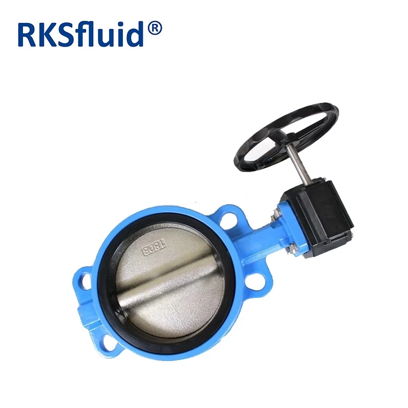 China API ANSI Stainless Steel 4Inch Ductile Cast Iron Wafer Type Flange Butterfly Valve with CE manufacturer