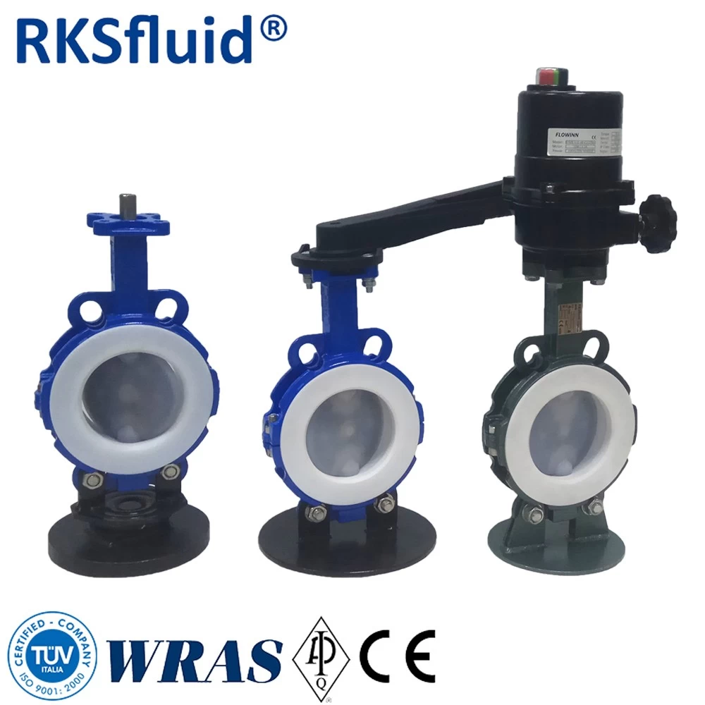 China API Certified Fluorine-lined butterfly valve price list manufacturer
