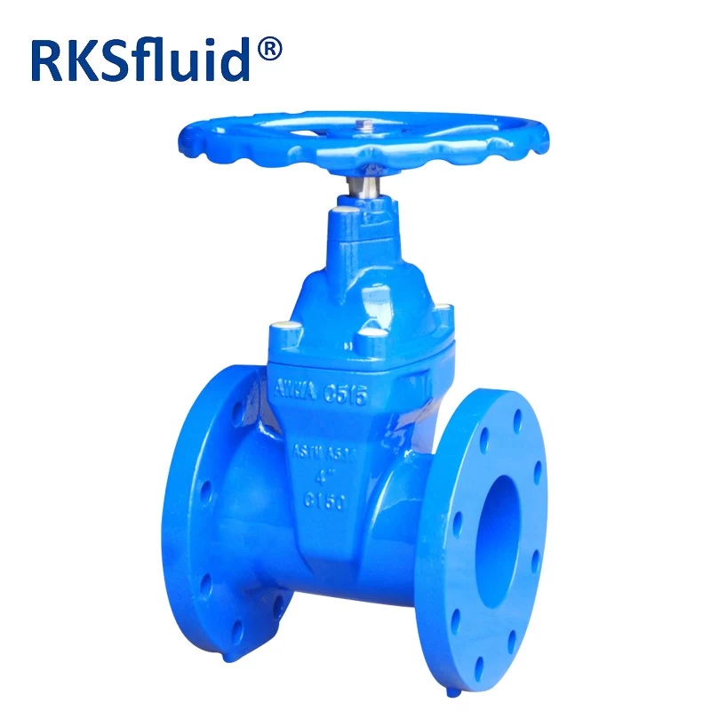 China AWWA 4 inch dn100 PN16 flanged resilient seated gate valve prices manufacturer