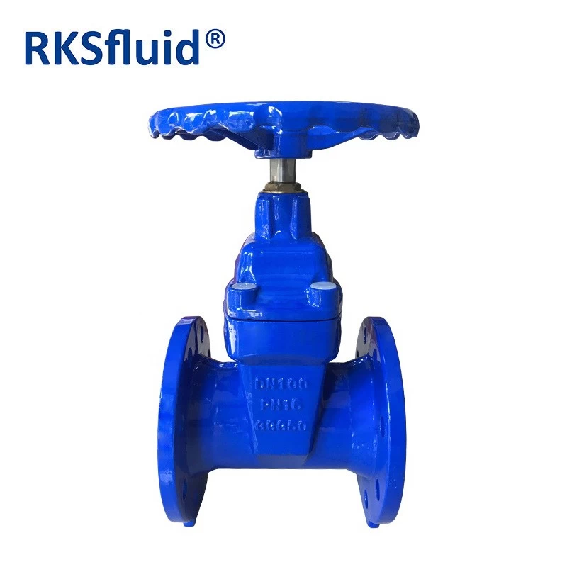 China AWWA DN100  PN16 Ductile Iron DIN F4 Flange Resilient Seated Gate Valve manufacturer