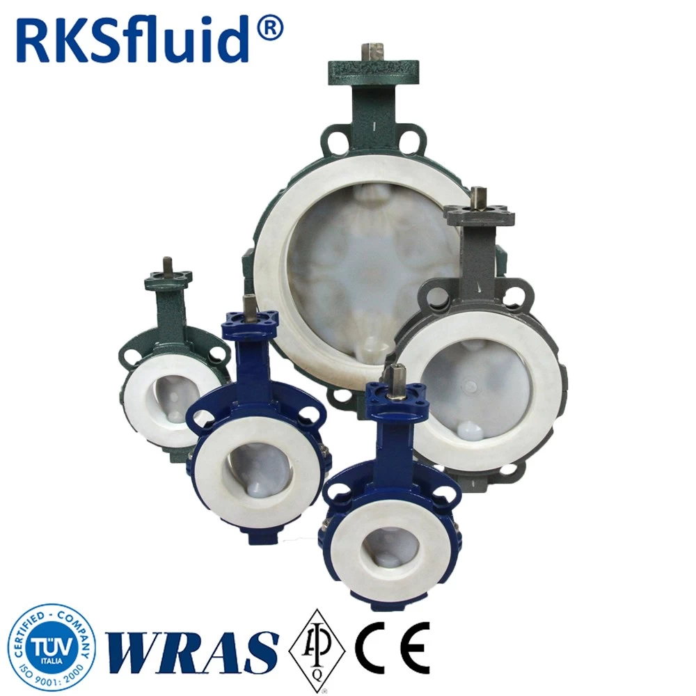 China Acid and alkali Working condition PTFE butterfly valves manufacturer