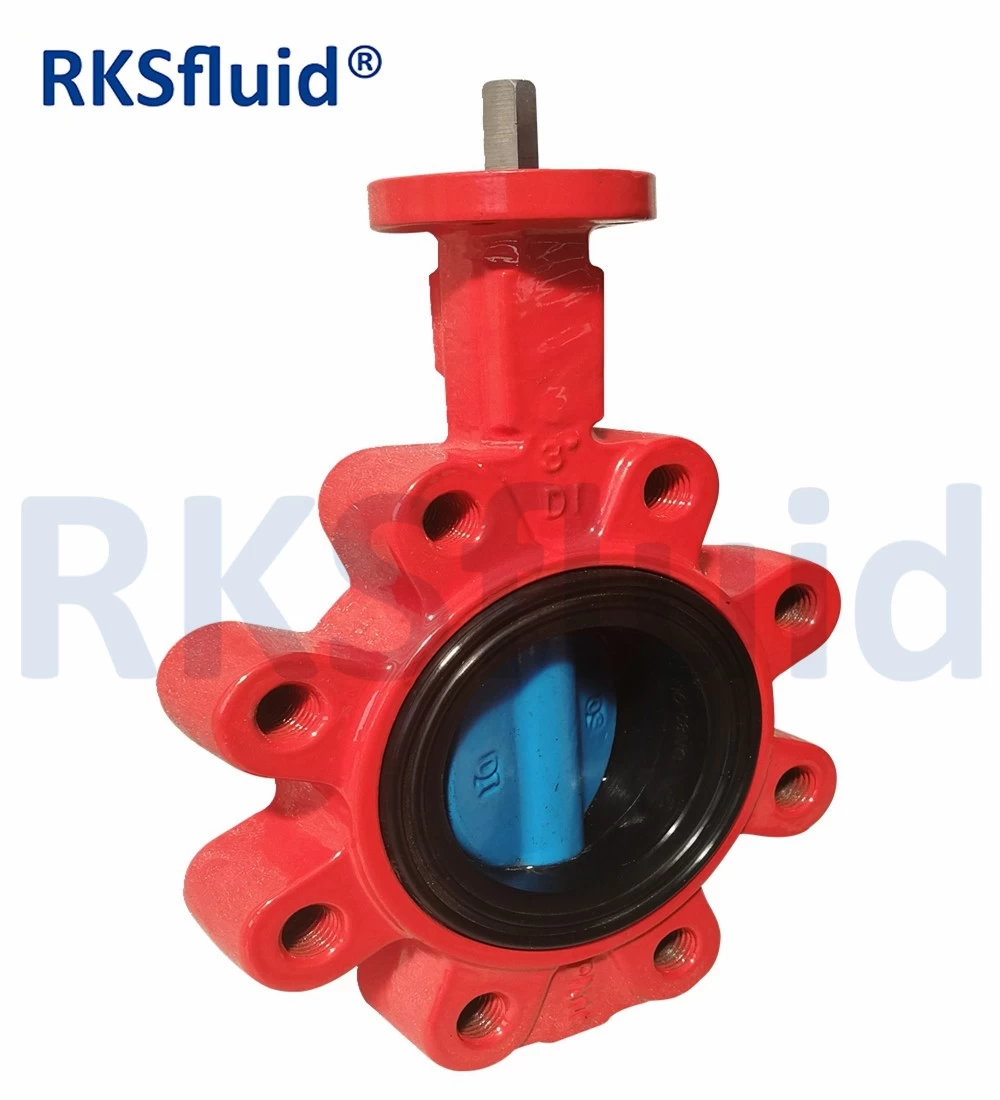 China Actuated 4 Inch Italy 10 Lug Grooved Wafer Type Cast Iron Butterfly Valve Manufacturer manufacturer