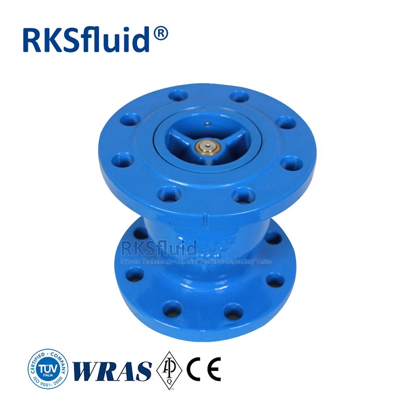 중국 BS 노즐 체크 밸브 연성 철절 이중 플랜지 스프링로드 된 침묵 체크 밸브 인 섬프 펌프 PN16 제조업체