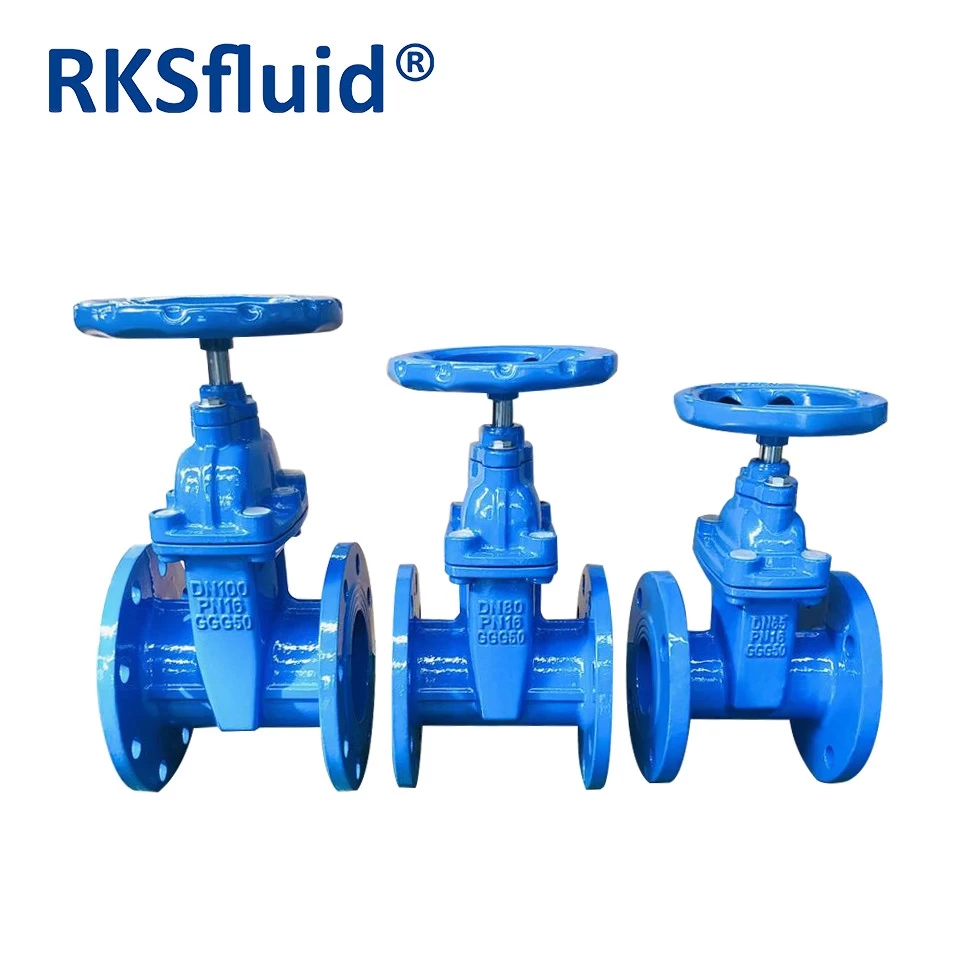 China BS5163 DIN F5 Water Gate Valve DN65 DN80 DN100 PN16 GGG50 Ductile iron Flange Resilient Seated Gate Valve manufacturer