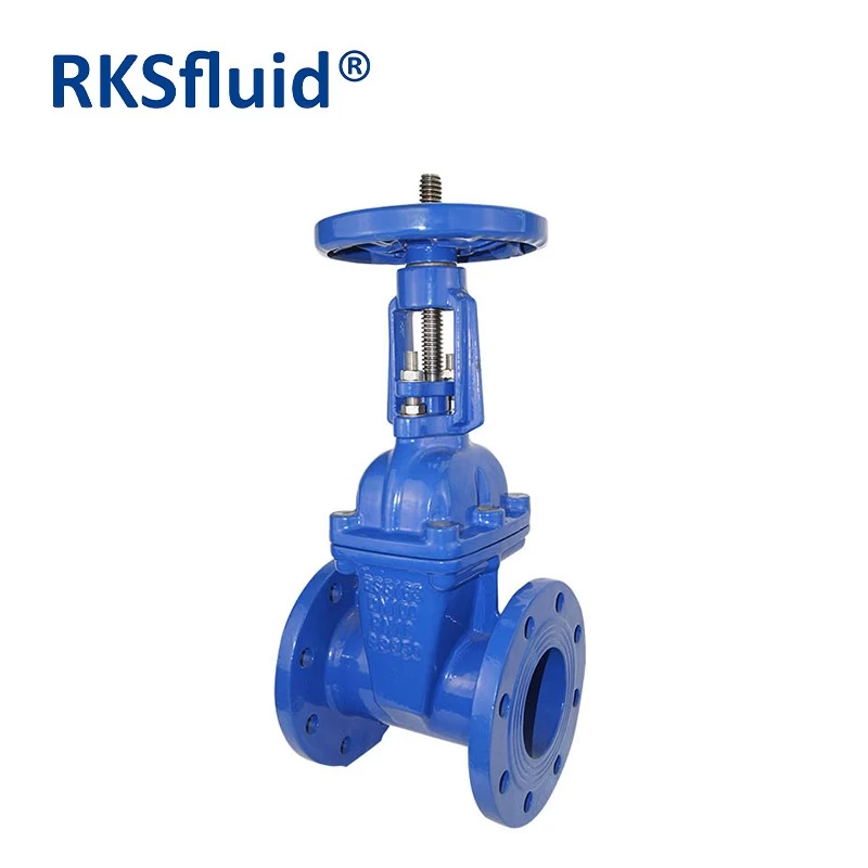 China BS5163 factory direct DN100 ductile iron rubber seal rising stem resilient seat gate valve pn10 pn16 manufacturer