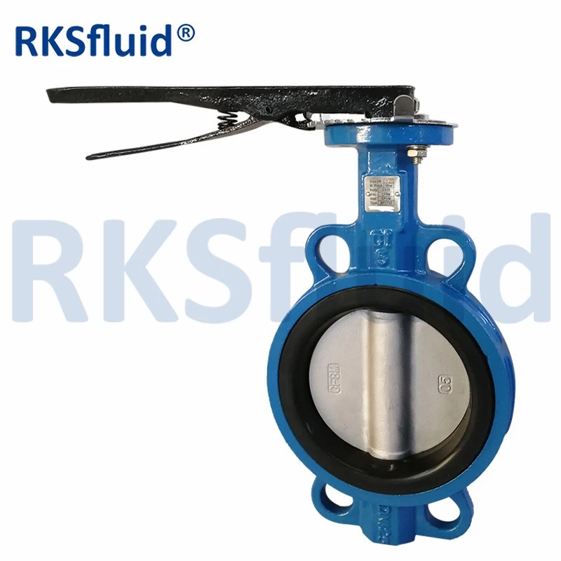 China CF8 Di Ci EPDM PTFE Strong Acid Ductile Iron Lever Opreated Wafer Lug Butterfly Valve manufacturer