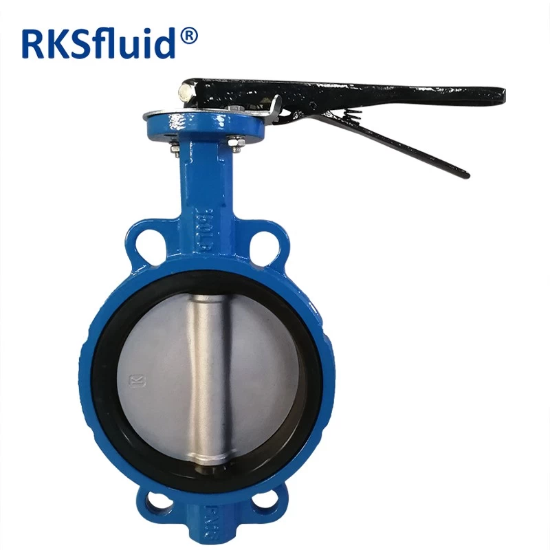 China Chinese factory direct butterfly valve satainless steel wafer type resilient viton seat butterfly valve PN16 manufacturer