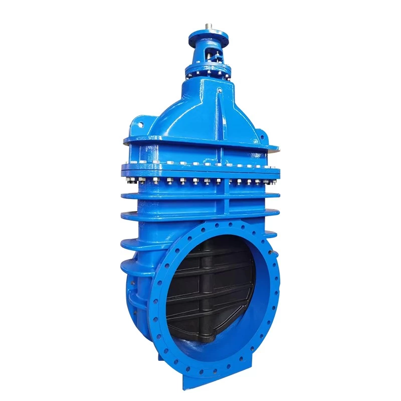 China Chinese gate valve large diameter cast iron resilient soft seated sealing flange gate valve factory price list fabricante