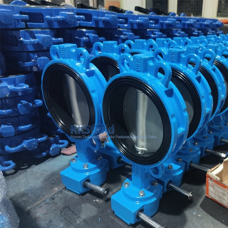 China Chinese irrigation butterfly valve dn300 Ductile cast iron Nature rubber seated wafer type Resilient Seat butterfly valve customizable manufacturer