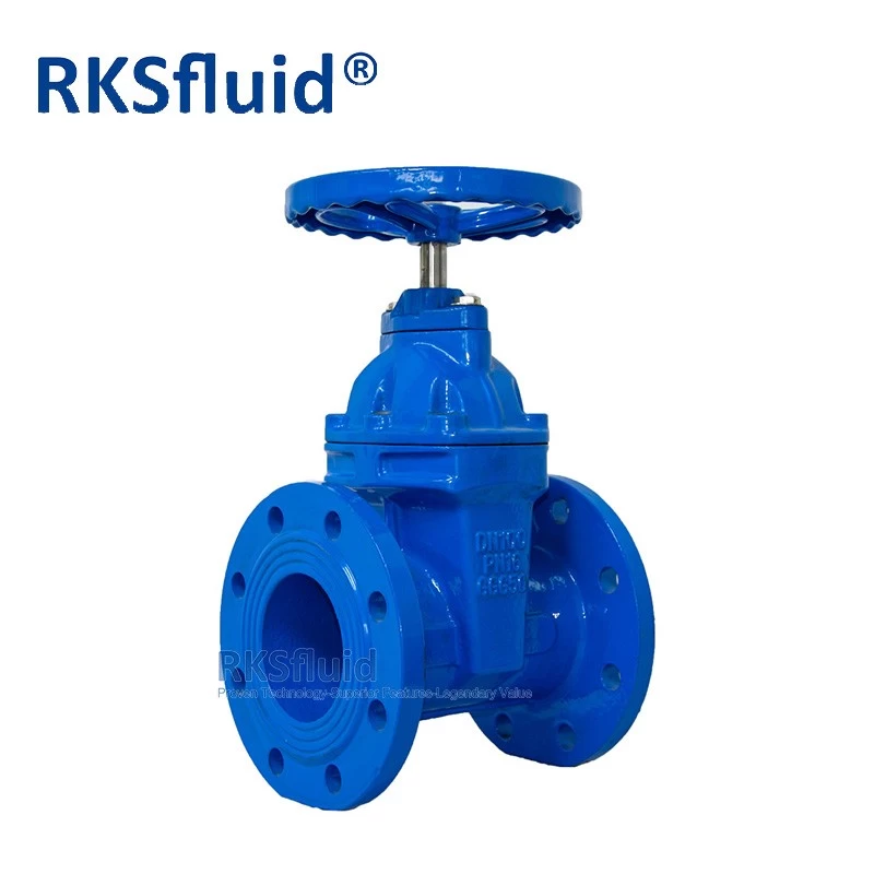 China DI F4 flanged DIN3352 4 inch ductile cast iron resilient seated flanged gate valve dn100 pn16 for water manufacturer