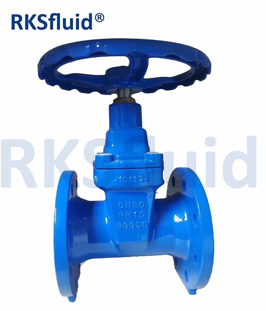 China DIN F4 Flanged 4 Inch Gate Valve Manufacture Supplier With Prices Ductile Iron Sluice Valve with Resilient Seat manufacturer