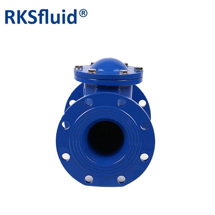 China DIN non return valve ductile iron normal temperature PN16 DN150 threaded flange end ball check valve for water oil gas manufacturer