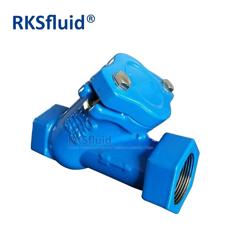 China DIN3202 casting ductile iron DN40 threaded flanged end ball check valve PN16 for sewage water use manufacturer