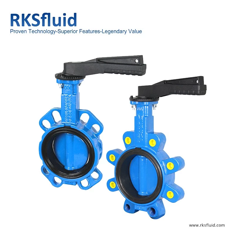 China DN100 PN16 Wafer Lug Resilient Seat Butterfly Valve manufacturer