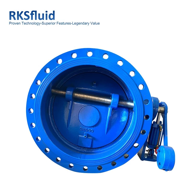 China DN600 hydraulic heavy hammer slow closing flange tilting butterfly type check valve manufacturer