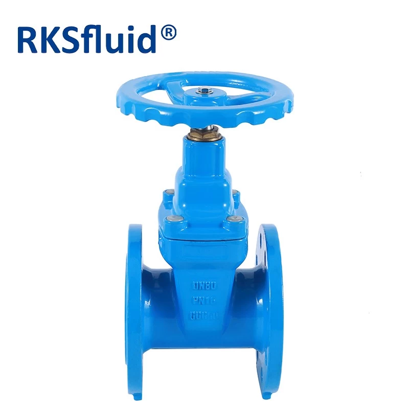 China DN80 DN100 PN16 ggg50 soft sealing resilient seated flanged gate valve price list manufacturer