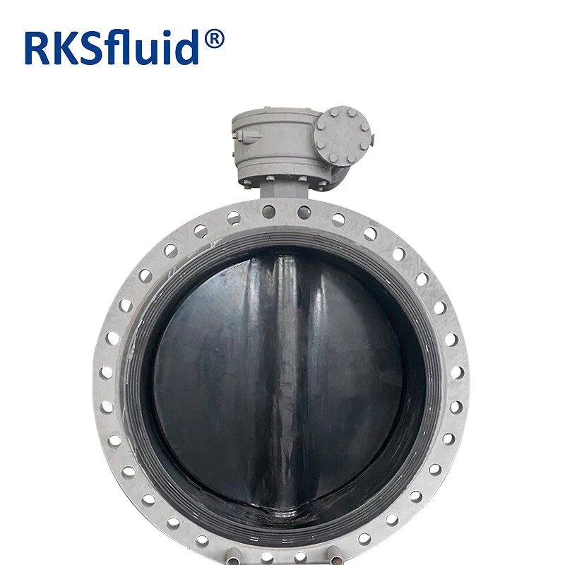 China DN900 EPDM disc valve body rubberized centerline flange ductile iron butterfly valve for seawater manufacturer