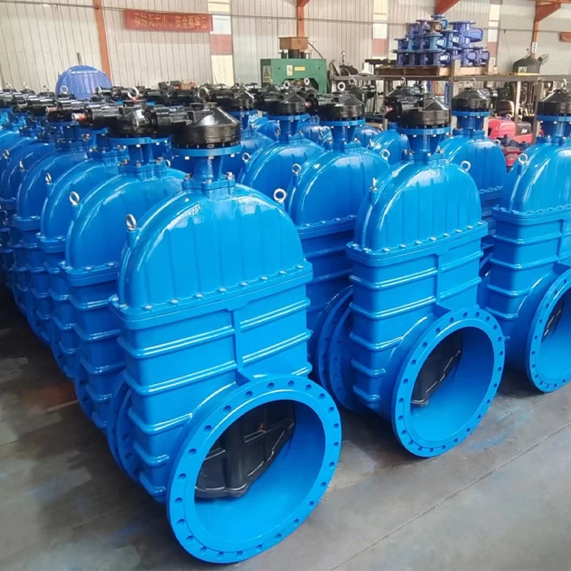 Китай Заводская продажа AWWA Стандартный пластичный чугун 900 мм фланцевый мягкий затворный клапан для газа и нефти производителя