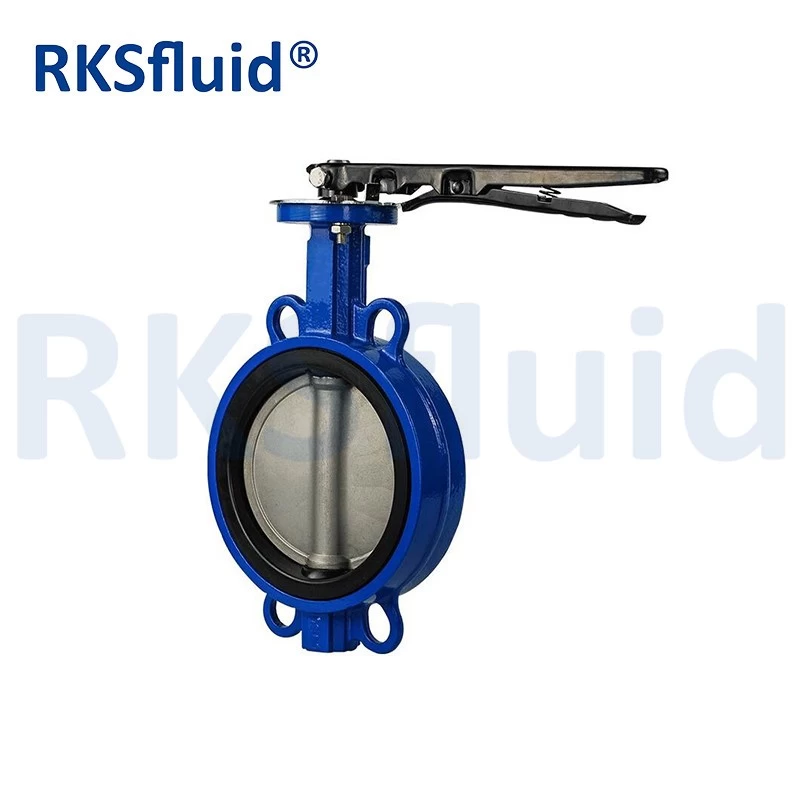 China Grey Iron EPDM Seal Vertical Disc Type Manual Butterfly Valve manufacturer