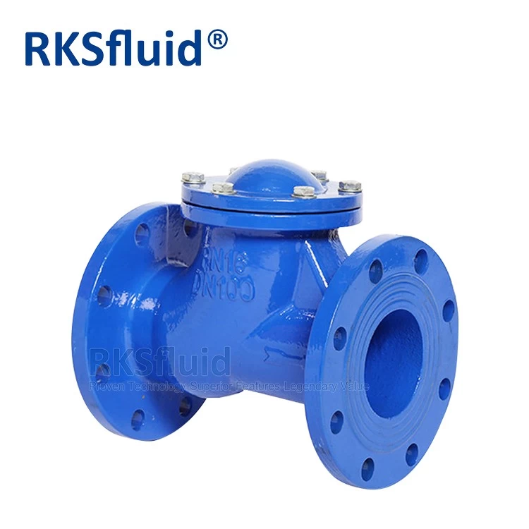 China High quality non-return valve DN100 PN16 threaded flanged ductile iron ball check valve for sewage manufacturer