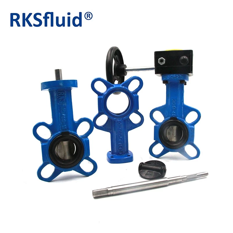 China Industrial wafer type butterfly valve worm gear operated butterfly valve manufacturer