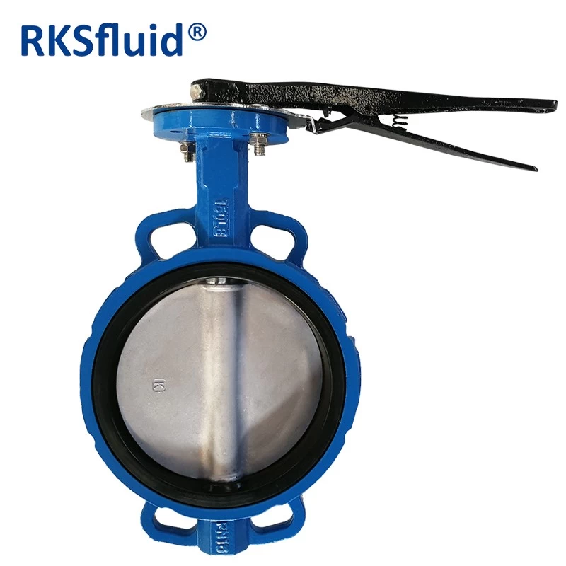 China PN16 Class150 wafer type butterfly valve stainless steel with handle lever for water oil gas manufacturer
