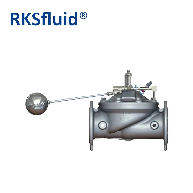 China PN16 flange type water tank water level control 100X automatic remote float Ball type control valve manufacturer