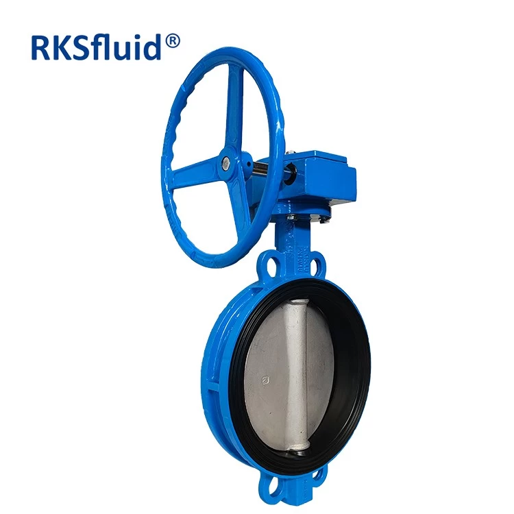 China PN25 150lb EPDM Ductile Iron Wafer Butterfly Valve with Chain Wheel HandWheel manufacturer