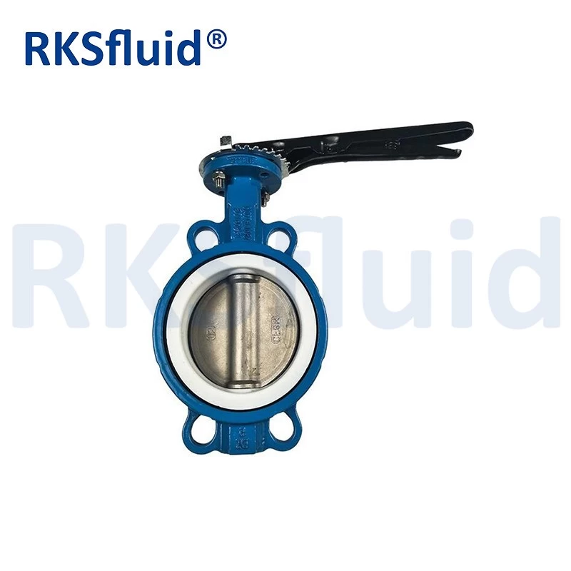 China ductile iron butterfly valve tianjin ptfe lined manufacturer