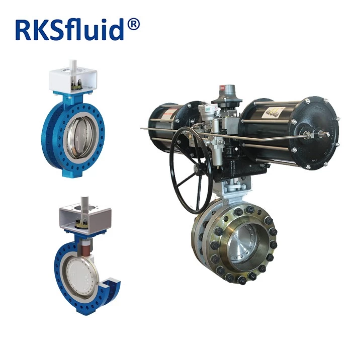 China RKSFluid Fireproof design zero leakage three offset butterfly valve manufacturer