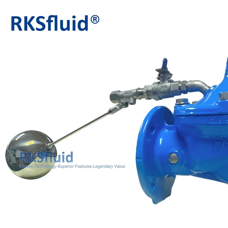 porcelana Válvula de control de flotador de hierro dúctil de marca RKSfluid CF8 DN65 PN10 Válvulas reguladoras de agua fabricante