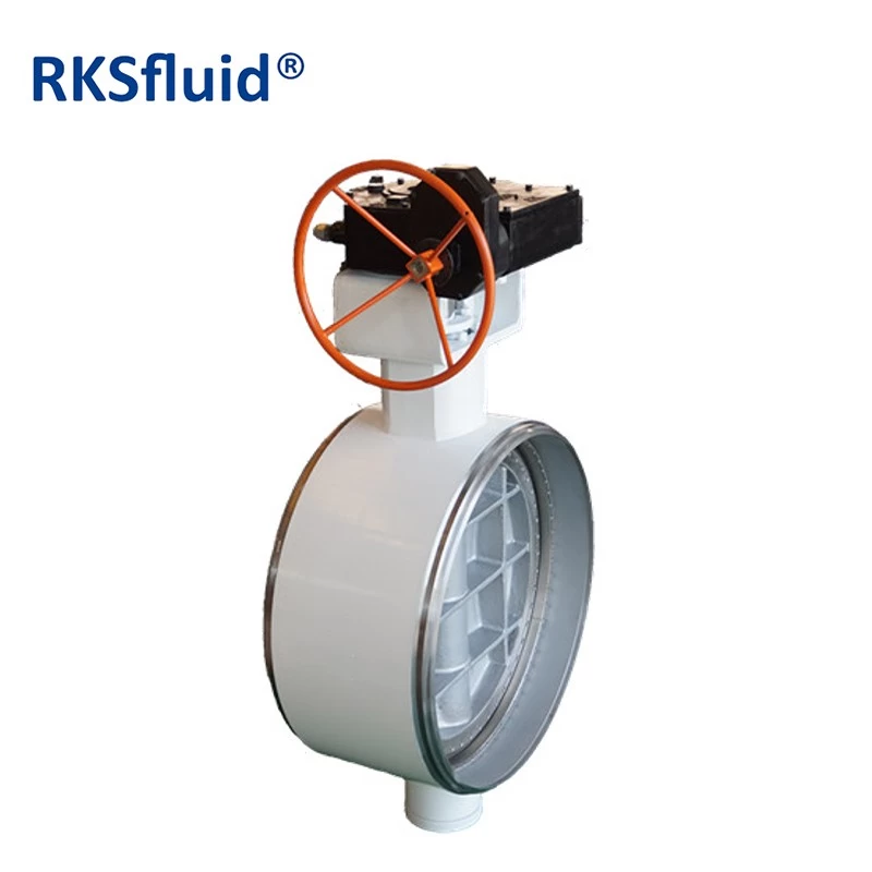 중국 RKSfluid 중국 고품질 ASME API 표준 DN400 트리플 오프셋 WCB SS 버터 플라이 밸브 제조 업체 제조업체