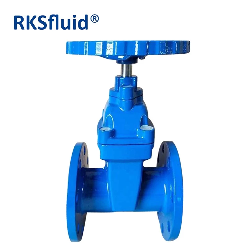 China RKSfluid brand Factory Supplier Ductile iron PN16 DN150 Soft Seal Resilient Seated Flange Type Gate Valve manufacturer