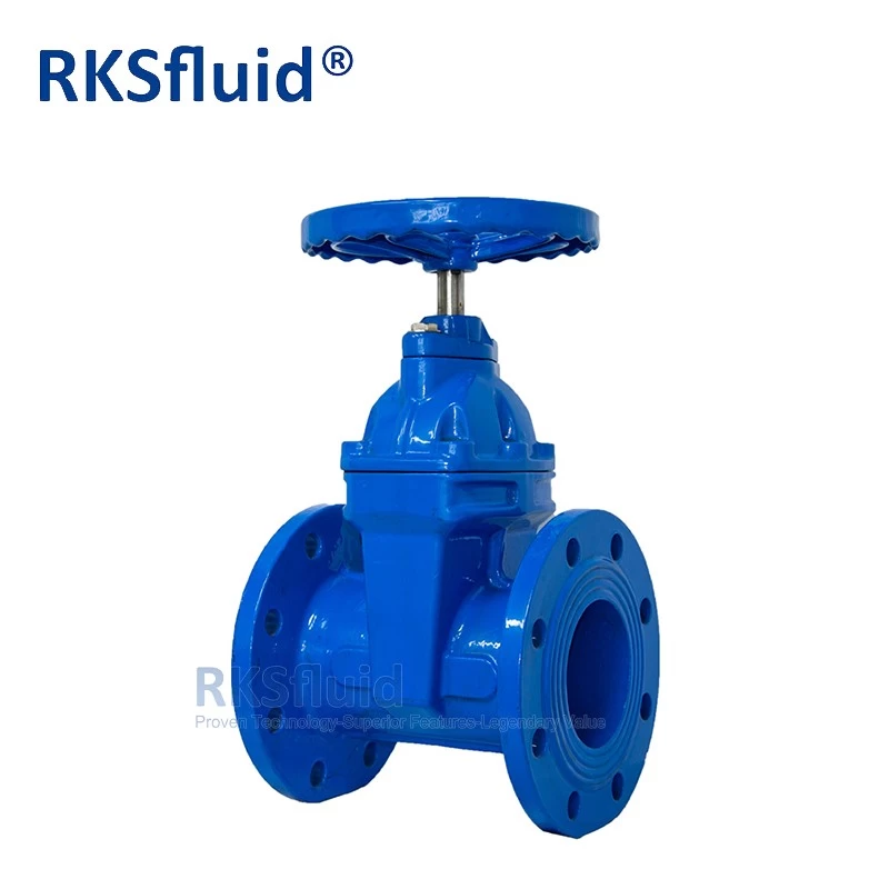China RKSfluid chinese brand DIN3352 F4 F5 sluice gate valve 4 inch ductile cast iron resilient seated flange gate valve price pn16 manufacturer