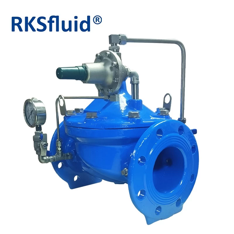 China ANSI pressure control valve DI ductile iron pressure reducing valve for water treatment 4 inch PN10 PN16 manufacturer