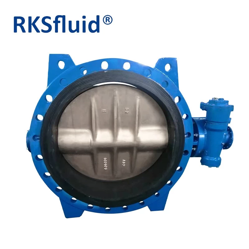 China RKSfluid ductile iron dn1000 worm gear concentric double flange butterfly valve for water china factory butterfly valve manufacturer