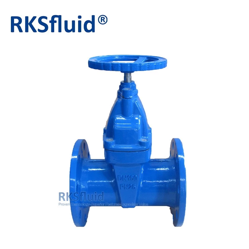 China Soft Sealing Non-Rising Stem Resilient Seated Gate Valve 6 inch Ductile Iron Flanged Gate Valve DN150 Price manufacturer
